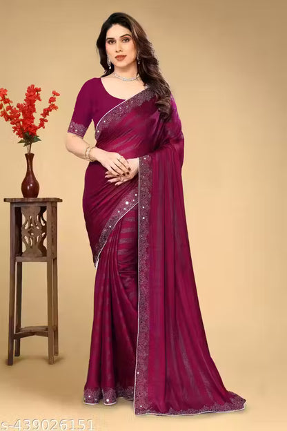High quality Fabric Stones saree new collection Georgette saree Best Quality