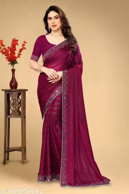 High quality Fabric Stones saree new collection Georgette saree Best Quality