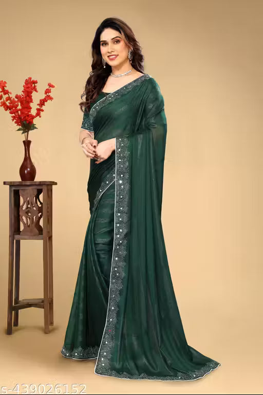 High quality Fabric Stones saree new collection Georgette saree Best Quality