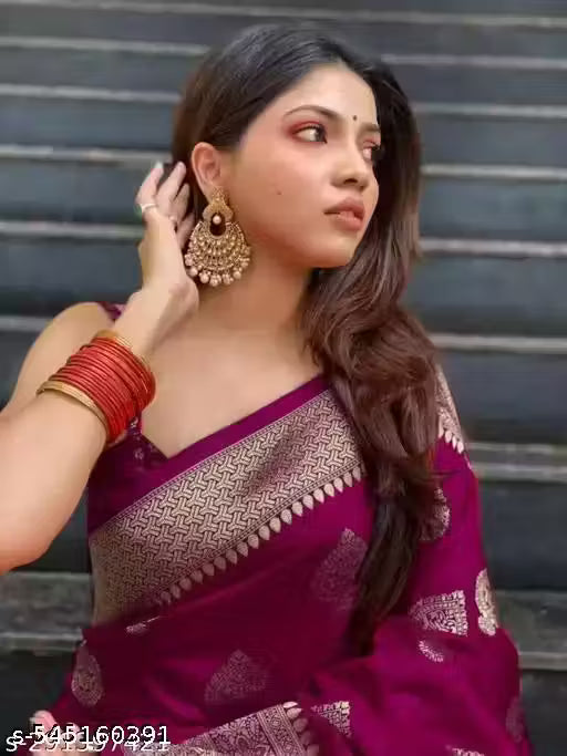 Women Pure Kanjivaram Silk Saree Soft Banarasi Sarees