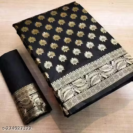 Wonderful Designer Banarasi Self Design Zari Woven Silk Saree For Woman
