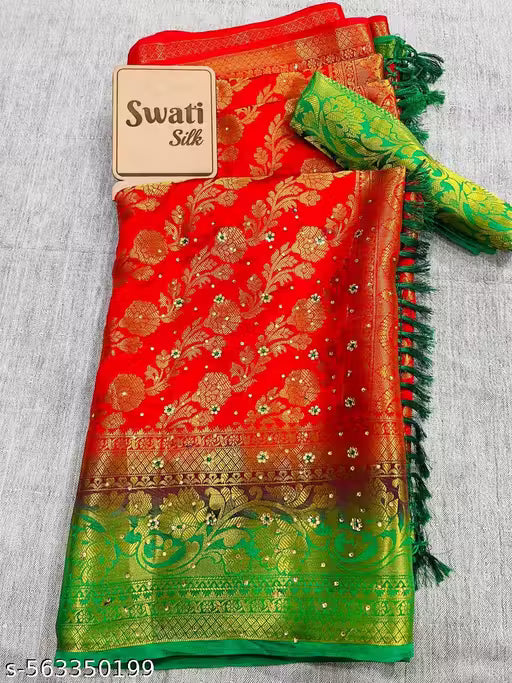 Banarasi Blaton Silk Saree,Partywear saree