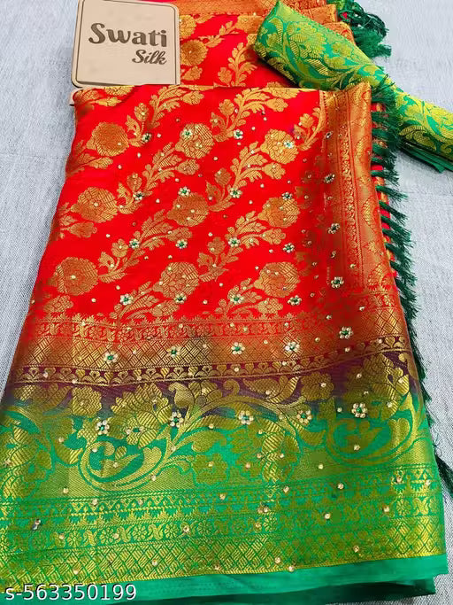 Banarasi Blaton Silk Saree,Partywear saree