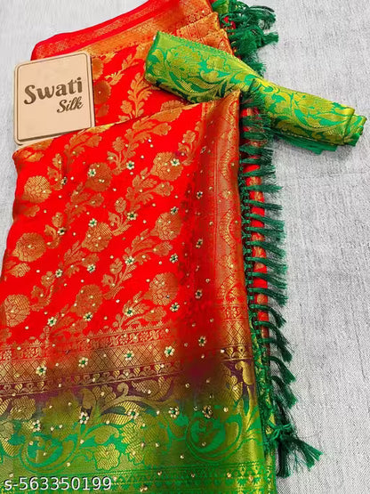 Banarasi Blaton Silk Saree,Partywear saree