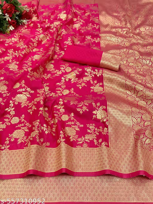 Latest banarasi silk saree fow women soft silk banarasi saree collection 2025 for women party wear new design sadi