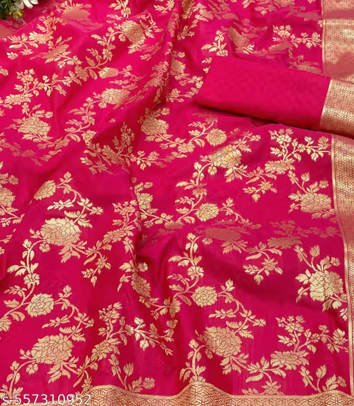 Latest banarasi silk saree fow women soft silk banarasi saree collection 2025 for women party wear new design sadi
