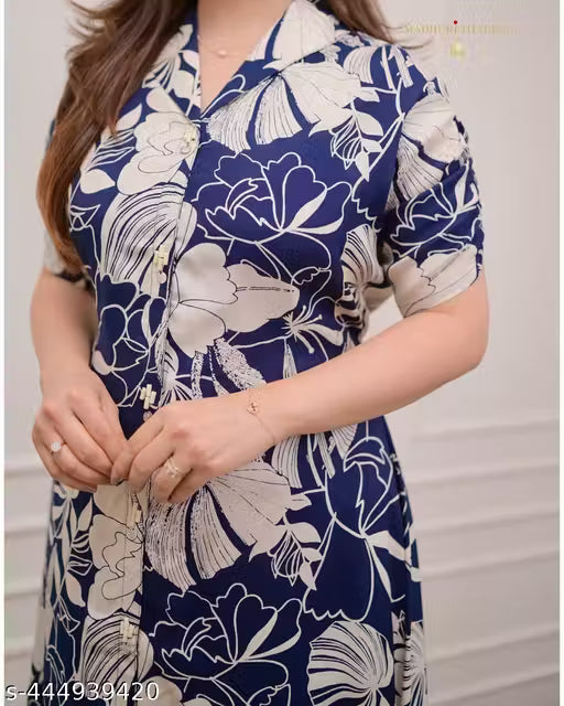 Trendy A-Line Floral Print Women & Girls Kurta