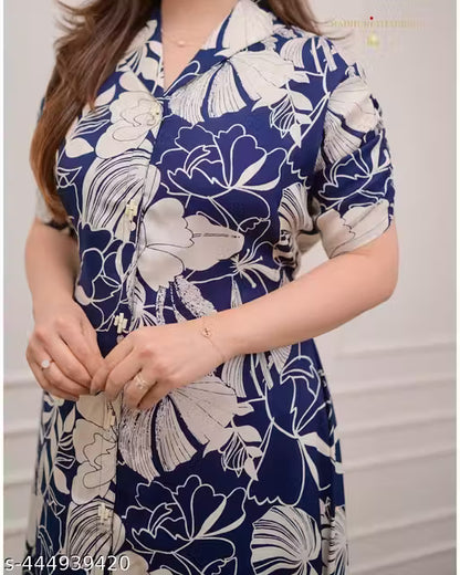 Trendy A-Line Floral Print Women & Girls Kurta