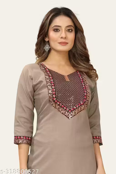 stylelist kurti with embroidered work