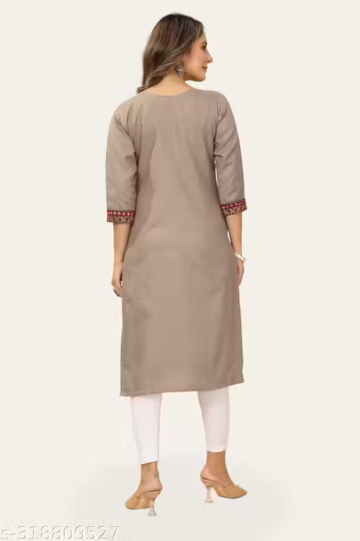 stylelist kurti with embroidered work