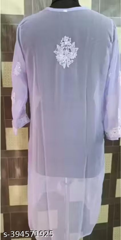 Chikankari gala booti miror work with free inner