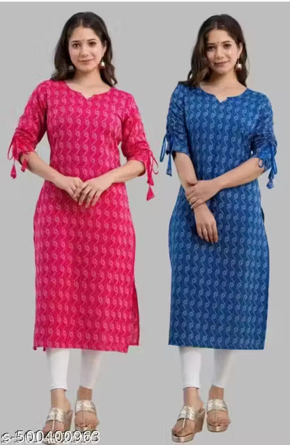 COTTON COMBO KURTI FOR WOMEN