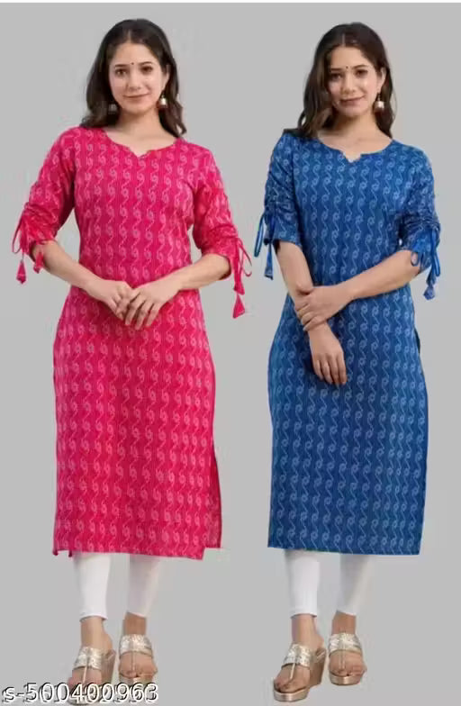 COTTON COMBO KURTI FOR WOMEN