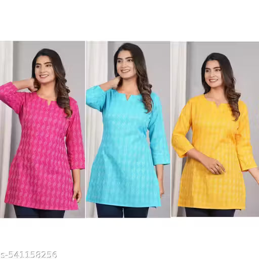 Cotton short kurti combo for women