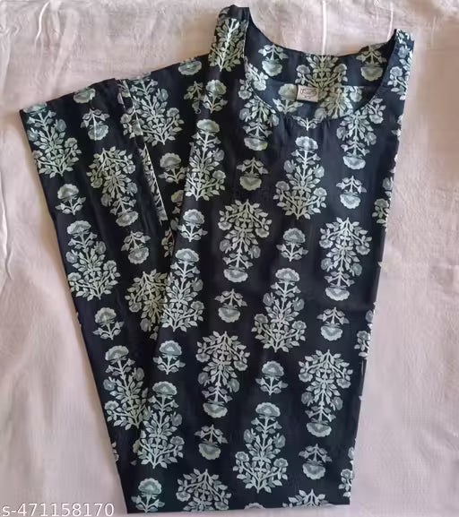 Soft Cotton Black Kurta – Beautiful and Elegant Ethnic Outfit for Daily Wear