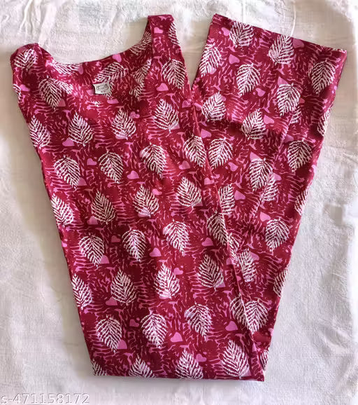 Vibe Check: Maroon Cotton Kurta with Stunning Floral Prints & Chill Fit
