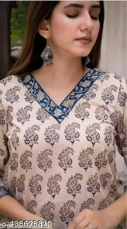 Women's(Girls) Cotton Printed Short Kurti Tunic Top Short Kurta
