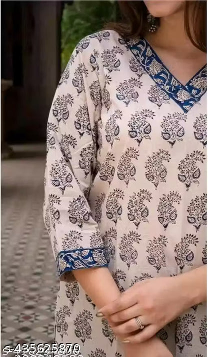 Women's(Girls) Cotton Printed Short Kurti Tunic Top Short Kurta