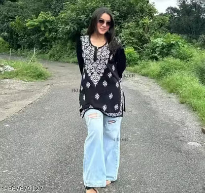 Only Short kurties Embroidery kurtis Ladies wear and Girls Wear pakistani TRENDING KURTIES