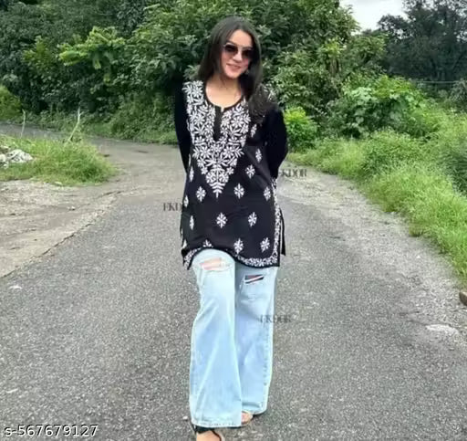 Only Short kurties Embroidery kurtis Ladies wear and Girls Wear pakistani TRENDING KURTIES