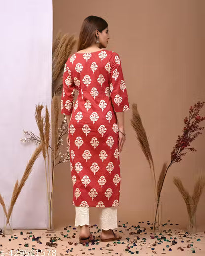 Maroon Blossom Trend Kurti