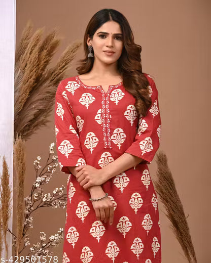 Maroon Blossom Trend Kurti