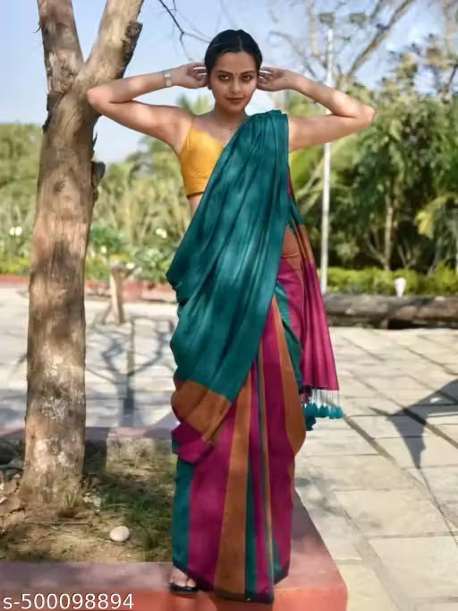 Trending Chack saree with blouse pieces
