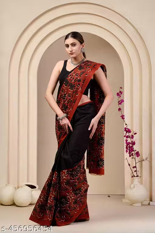 Jaipuri Hand Block Printed Daily Wear Soft Cotton Mulmul Saree