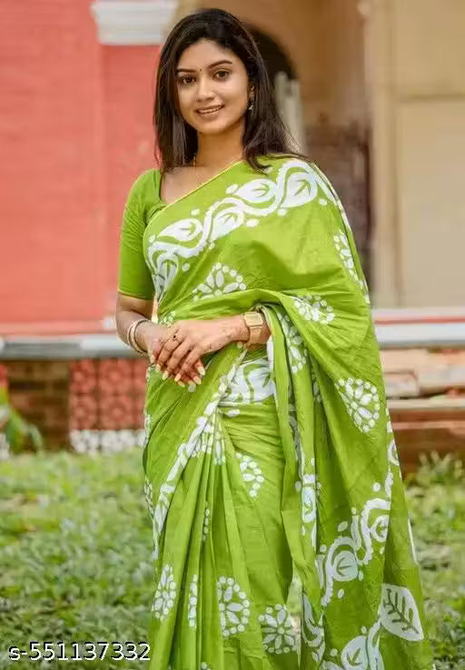 Pure Cotton Saree Without Blouse