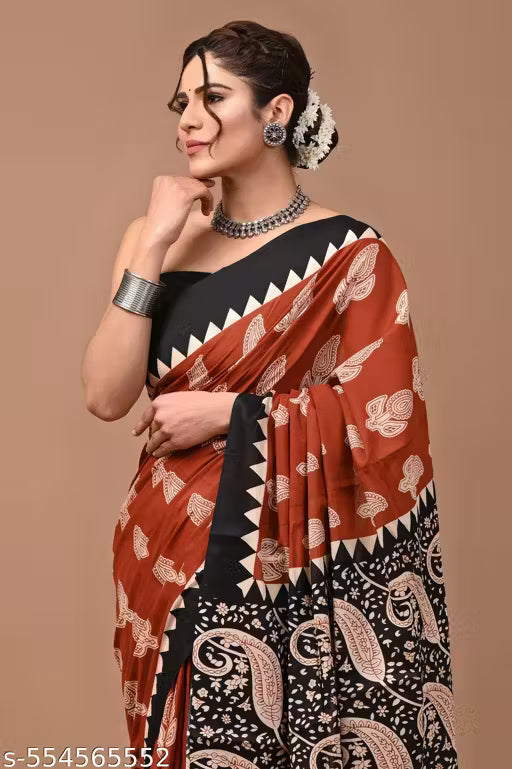 Pure Cotton Saree Without Blous
