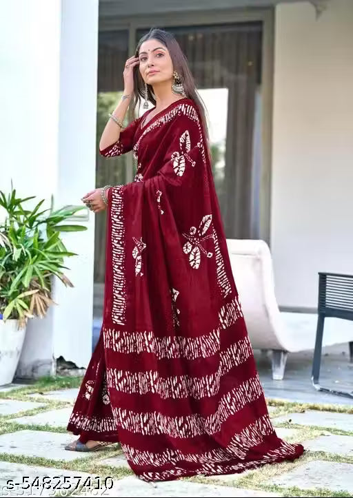 ETHNIC PURE COTTON MULMUL SAREE WITH BLOUSE