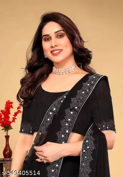 Women's georgette handloom sarees