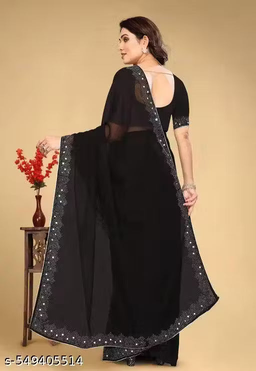 Women's georgette handloom sarees