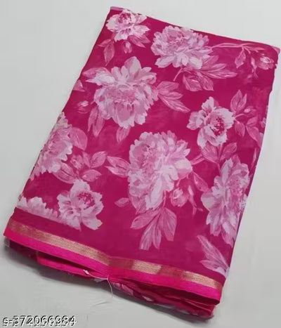 Georgette Printed Saree (With Lace)