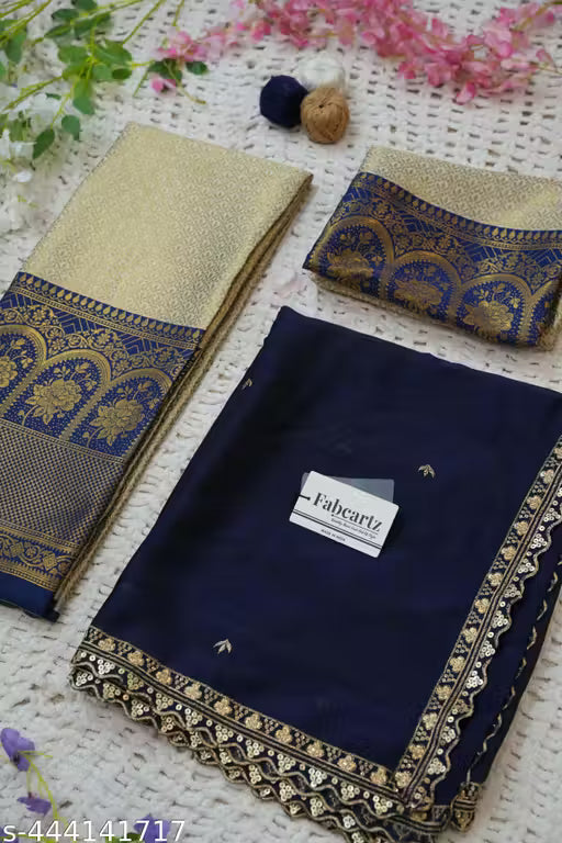 Beautiful Embroidery work Unstitched Half Saree with Woven Design & Rangoli Embroidery Dupatta For Women