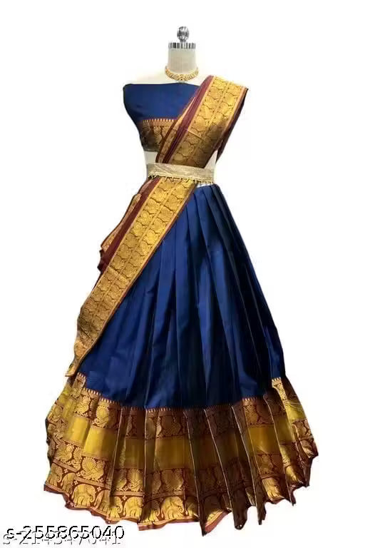 NEW DESIGNED FANCY HALF SAREE LAHENGA