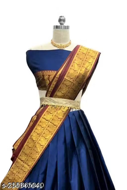 NEW DESIGNED FANCY HALF SAREE LAHENGA
