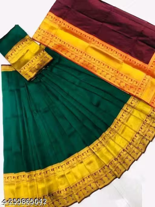 NEW DESIGNED FANCY HALF SAREE LAHENGA