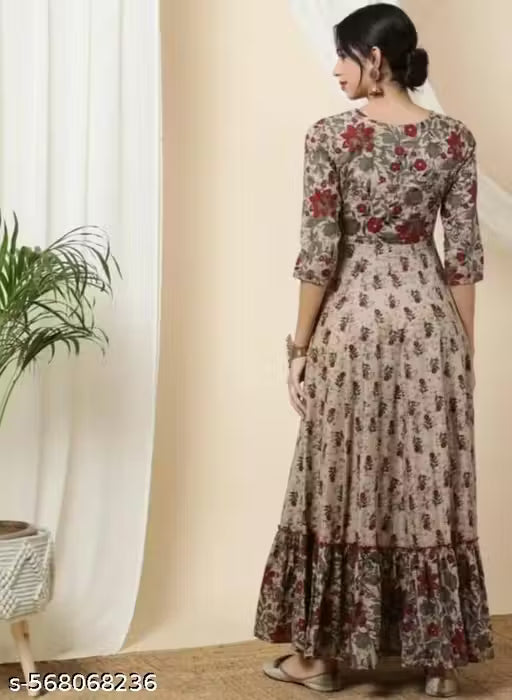 Inaya Creation New Anarkali printed kurti for women with dori