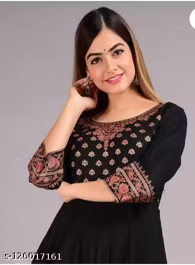 Women Rayon Anarkali Kurti