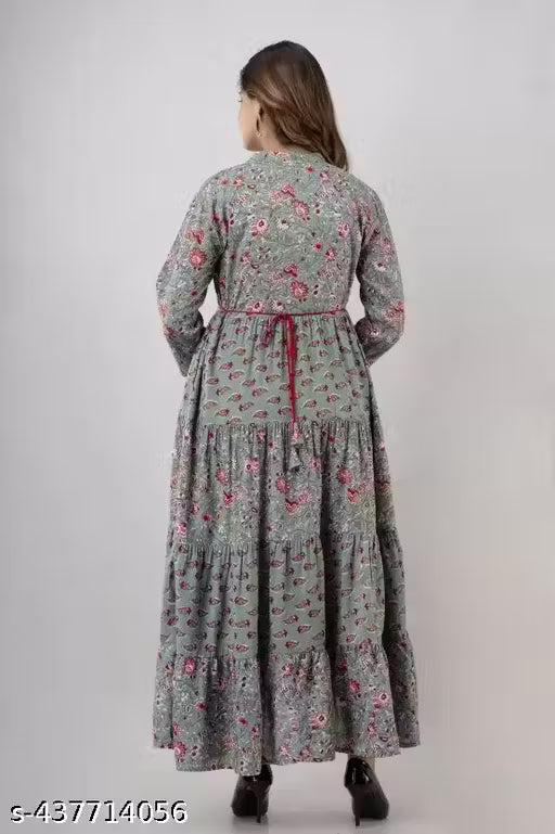 Cotton long kurti collar anarkali kurti anarkali suit for women