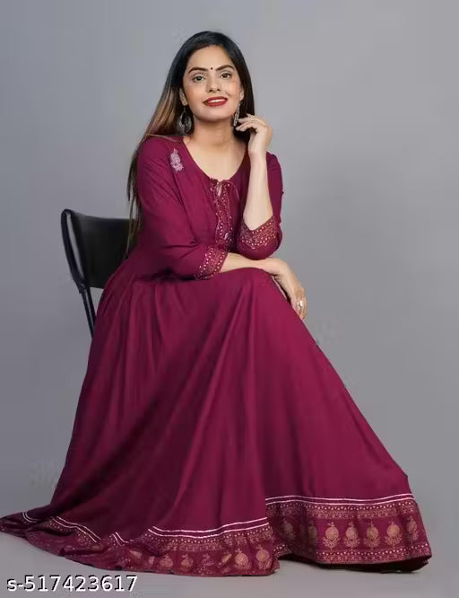 New Anarkali pretty kurti . New Gown , New Fashionable kurti , New heavy full lenth kurti