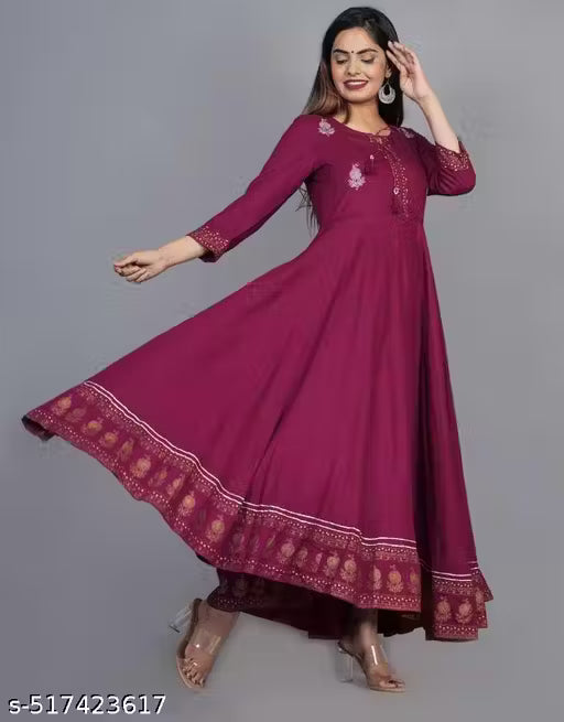 New Anarkali pretty kurti . New Gown , New Fashionable kurti , New heavy full lenth kurti