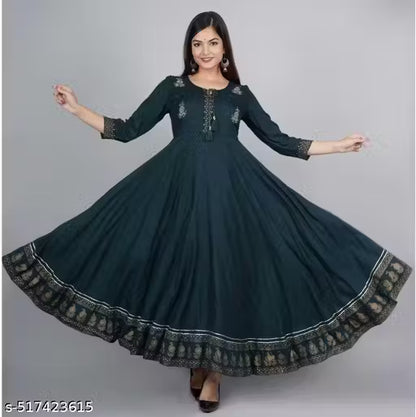New Anarkali pretty kurti . New Gown , New Fashionable kurti , New heavy full lenth kurti