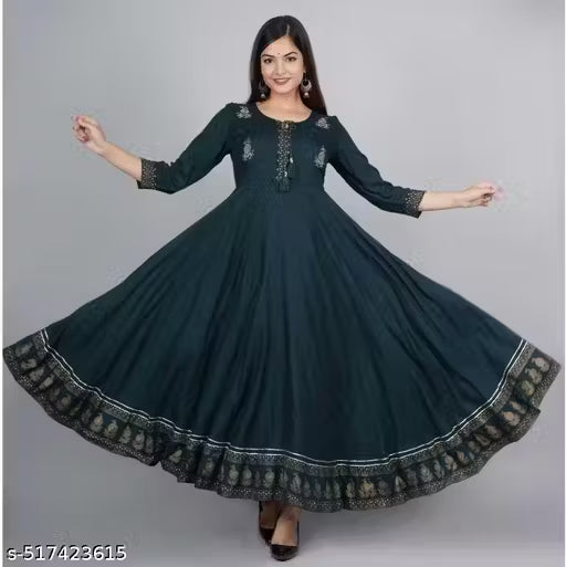New Anarkali pretty kurti . New Gown , New Fashionable kurti , New heavy full lenth kurti