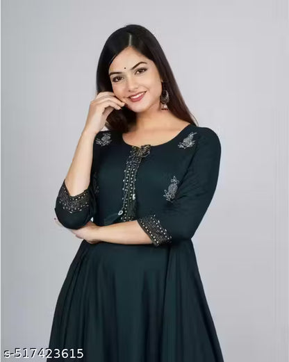 New Anarkali pretty kurti . New Gown , New Fashionable kurti , New heavy full lenth kurti