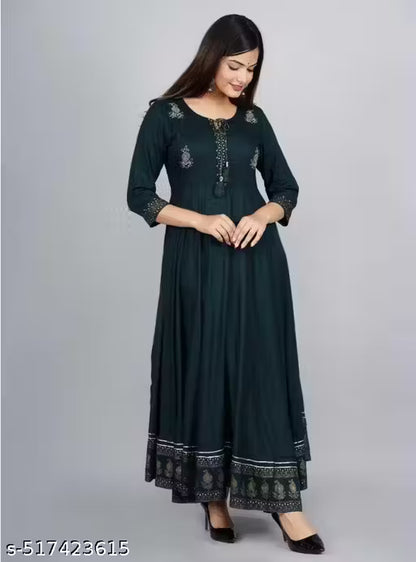 New Anarkali pretty kurti . New Gown , New Fashionable kurti , New heavy full lenth kurti