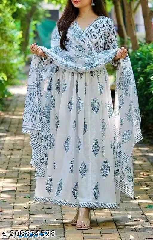ANARKALI KURTI WITH DUPATTA