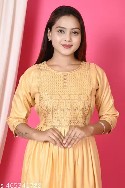 Super stylish and pretty elegant women ethnic kurti
