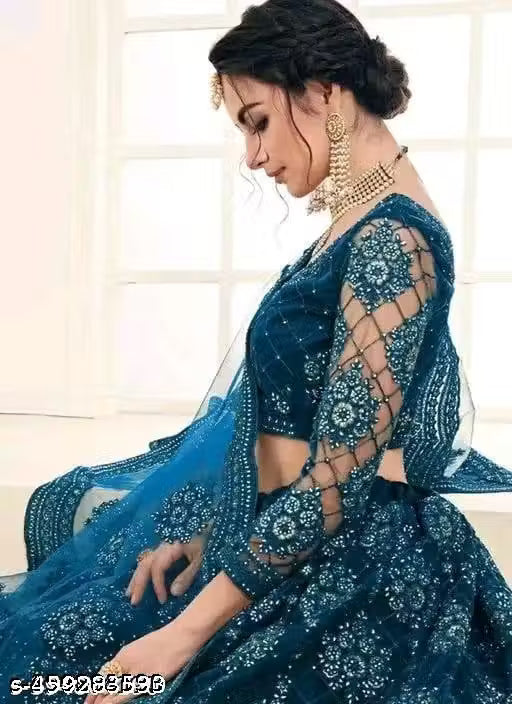 Embroidered Lehenga Choli Set with Dupatta for girls and womens